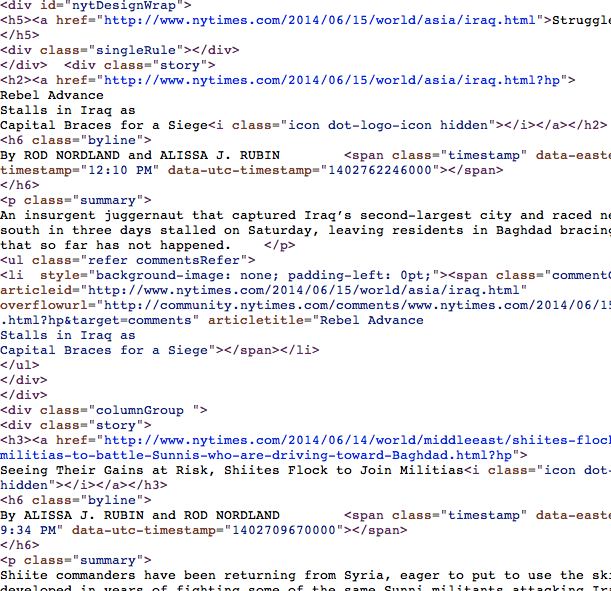 NYTimes source code